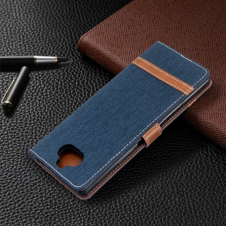 For Sony Xperia 20 Color Matching Denim Texture Horizontal Flip PU Leather Case with Holder & Card Slots & Wallet & Lanyard