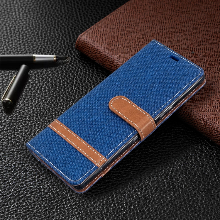 For Sony Xperia 5 / XZ5 Color Matching Denim Texture Horizontal Flip PU Leather Case with Holder & Card Slots & Wallet & Lanyard