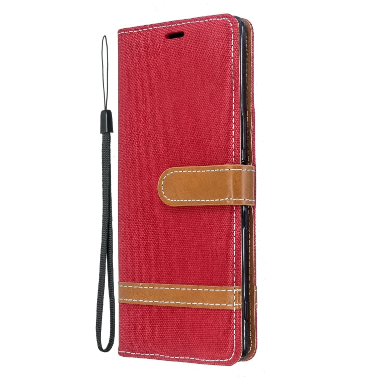 For Sony Xperia 5 / XZ5 Color Matching Denim Texture Horizontal Flip PU Leather Case with Holder & Card Slots & Wallet & Lanyard