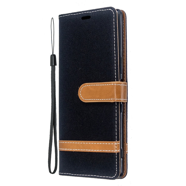 For Sony Xperia 5 / XZ5 Color Matching Denim Texture Horizontal Flip PU Leather Case with Holder & Card Slots & Wallet & Lanyard