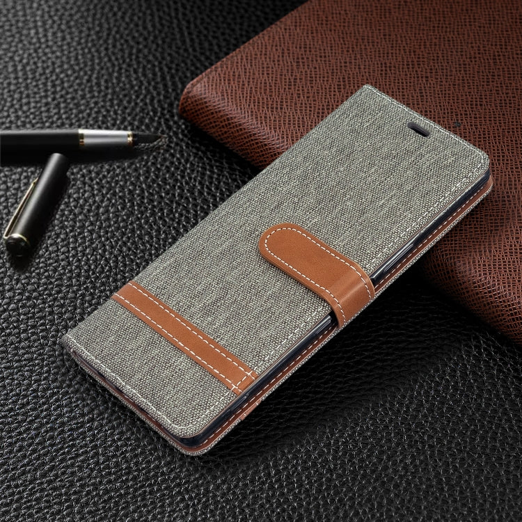 For Sony Xperia 5 / XZ5 Color Matching Denim Texture Horizontal Flip PU Leather Case with Holder & Card Slots & Wallet & Lanyard
