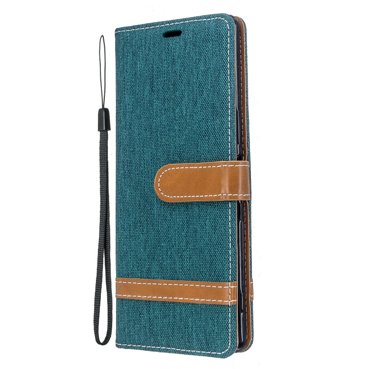 For Sony Xperia 5 / XZ5 Color Matching Denim Texture Horizontal Flip PU Leather Case with Holder & Card Slots & Wallet & Lanyard