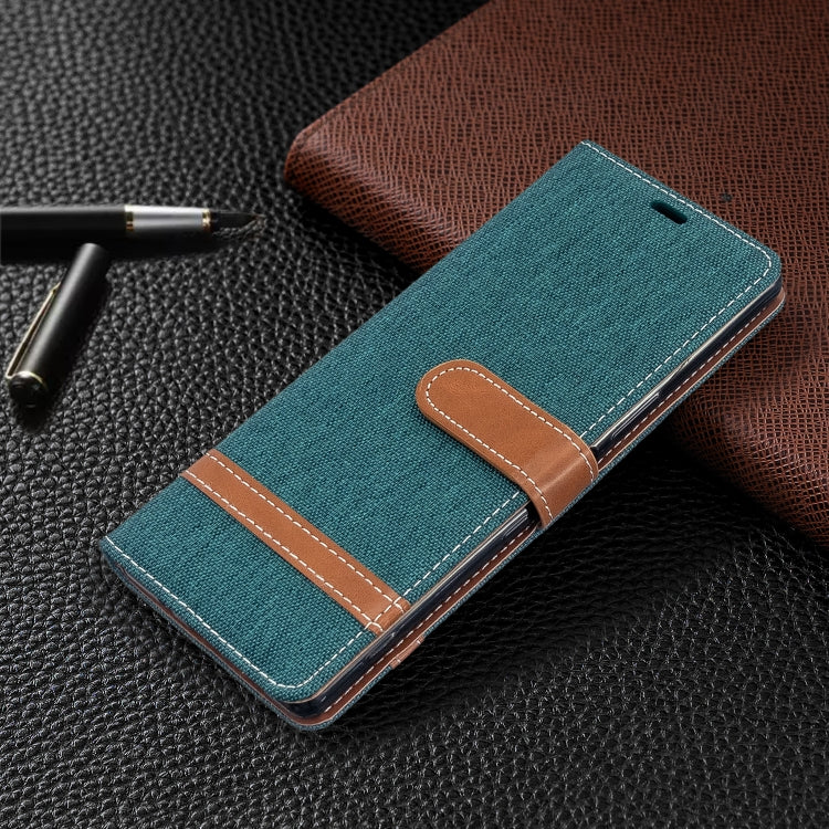 For Sony Xperia 5 / XZ5 Color Matching Denim Texture Horizontal Flip PU Leather Case with Holder & Card Slots & Wallet & Lanyard