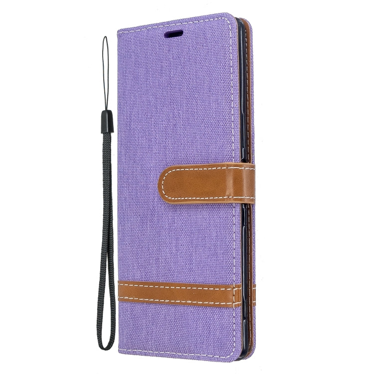 For Sony Xperia 5 / XZ5 Color Matching Denim Texture Horizontal Flip PU Leather Case with Holder & Card Slots & Wallet & Lanyard