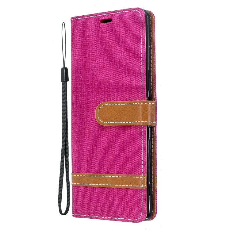 For Sony Xperia 5 / XZ5 Color Matching Denim Texture Horizontal Flip PU Leather Case with Holder & Card Slots & Wallet & Lanyard