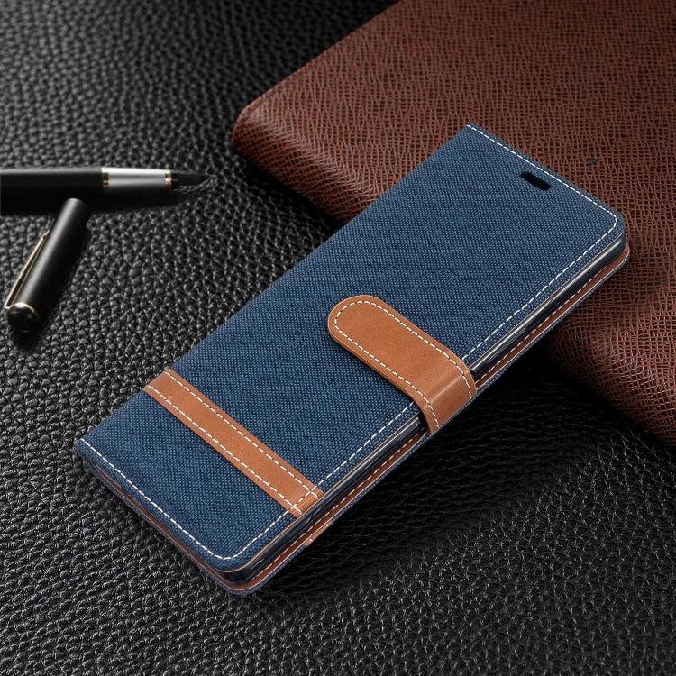 For Sony Xperia 5 / XZ5 Color Matching Denim Texture Horizontal Flip PU Leather Case with Holder & Card Slots & Wallet & Lanyard