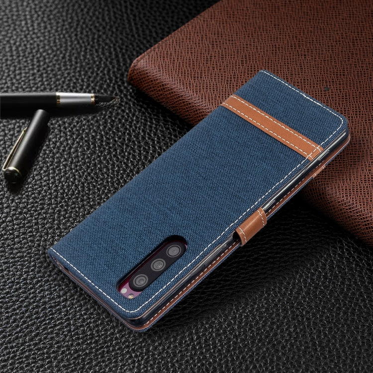 For Sony Xperia 5 / XZ5 Color Matching Denim Texture Horizontal Flip PU Leather Case with Holder & Card Slots & Wallet & Lanyard