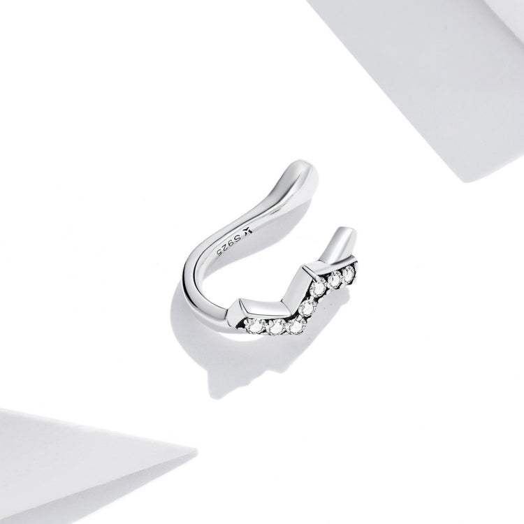 S925 Sterling Silver Lightning Zircon Ear Bone Clip Women Earrings