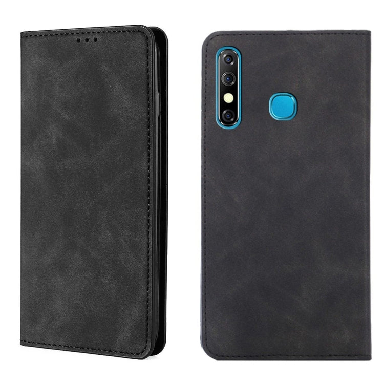 For Infinix Hot 8 / Hot 8 Lite X650 X650B / Tecon Camon 12 CC7 Sp Skin Feel Magnetic Horizontal Flip Leather Case with Holder & Card Slots