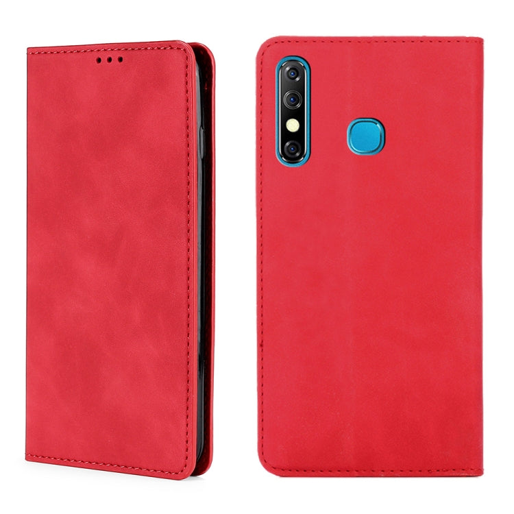 For Infinix Hot 8 / Hot 8 Lite X650 X650B / Tecon Camon 12 CC7 Sp Skin Feel Magnetic Horizontal Flip Leather Case with Holder & Card Slots