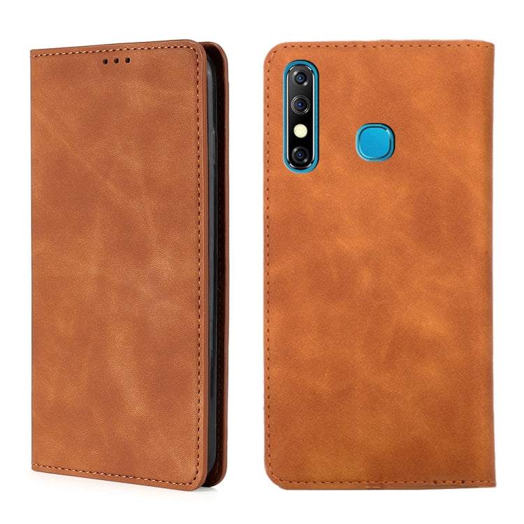 For Infinix Hot 8 / Hot 8 Lite X650 X650B / Tecon Camon 12 CC7 Sp Skin Feel Magnetic Horizontal Flip Leather Case with Holder & Card Slots