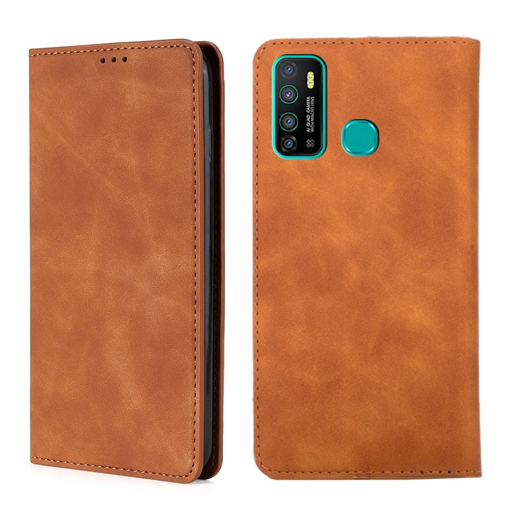 For Infinix Hot 9 / Note 7 Lite X655C Skin Feel Magnetic Horizontal Flip Leather Case with Holder & Card Slots