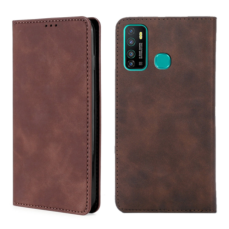 For Infinix Hot 9 / Note 7 Lite X655C Skin Feel Magnetic Horizontal Flip Leather Case with Holder & Card Slots