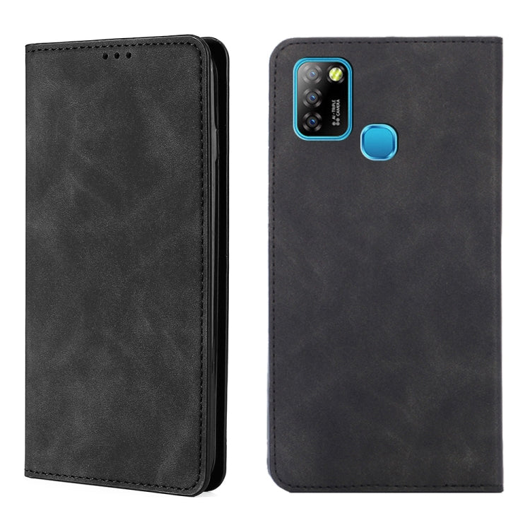 For Infinix Hot 10 Lite / Smart 5 X657 Skin Feel Magnetic Horizontal Flip Leather Case with Holder & Card Slots