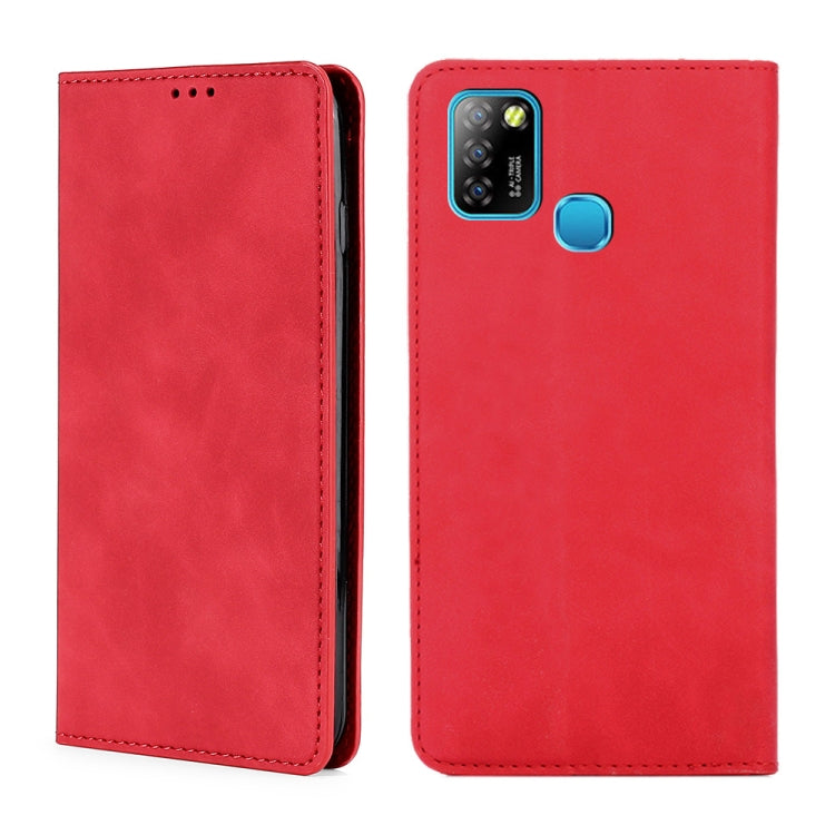 For Infinix Hot 10 Lite / Smart 5 X657 Skin Feel Magnetic Horizontal Flip Leather Case with Holder & Card Slots