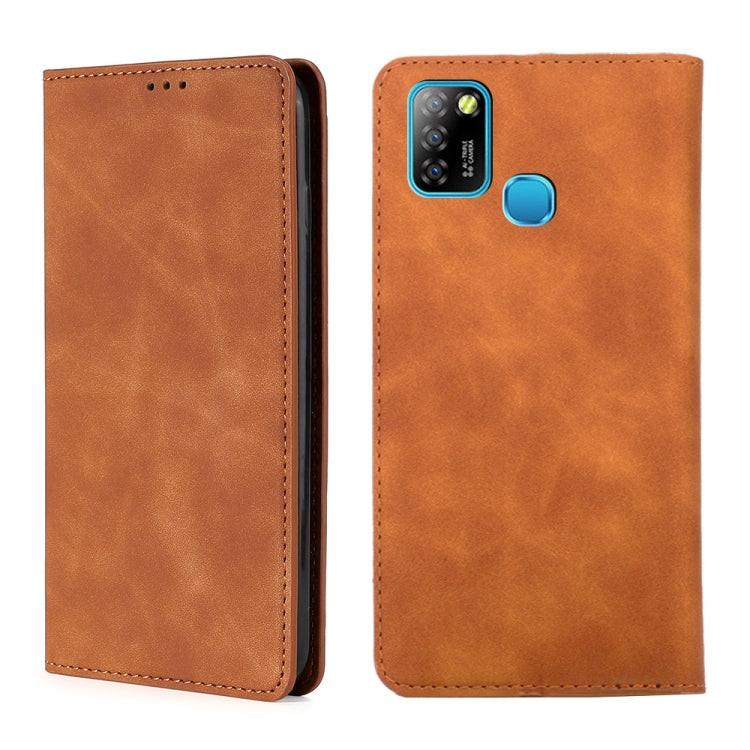 For Infinix Hot 10 Lite / Smart 5 X657 Skin Feel Magnetic Horizontal Flip Leather Case with Holder & Card Slots