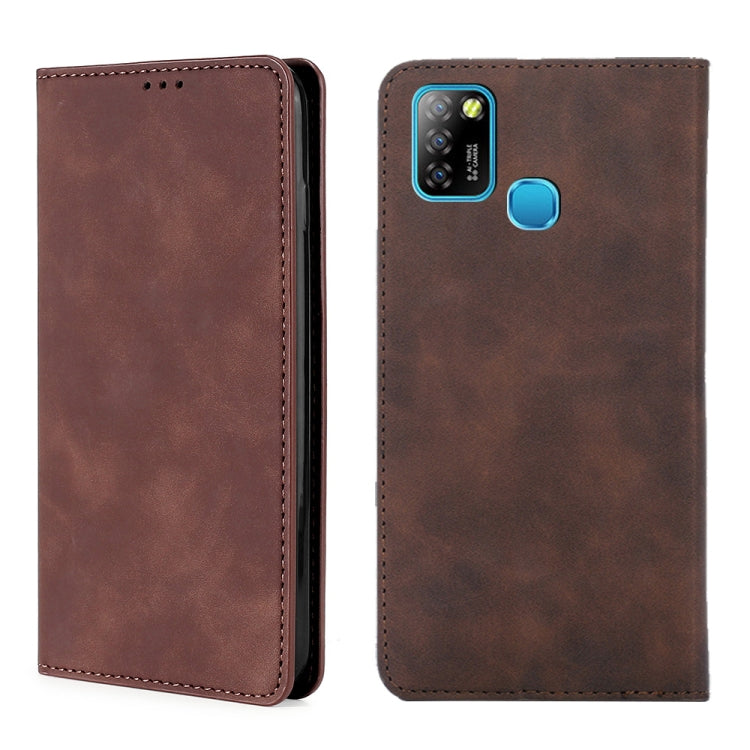 For Infinix Hot 10 Lite / Smart 5 X657 Skin Feel Magnetic Horizontal Flip Leather Case with Holder & Card Slots