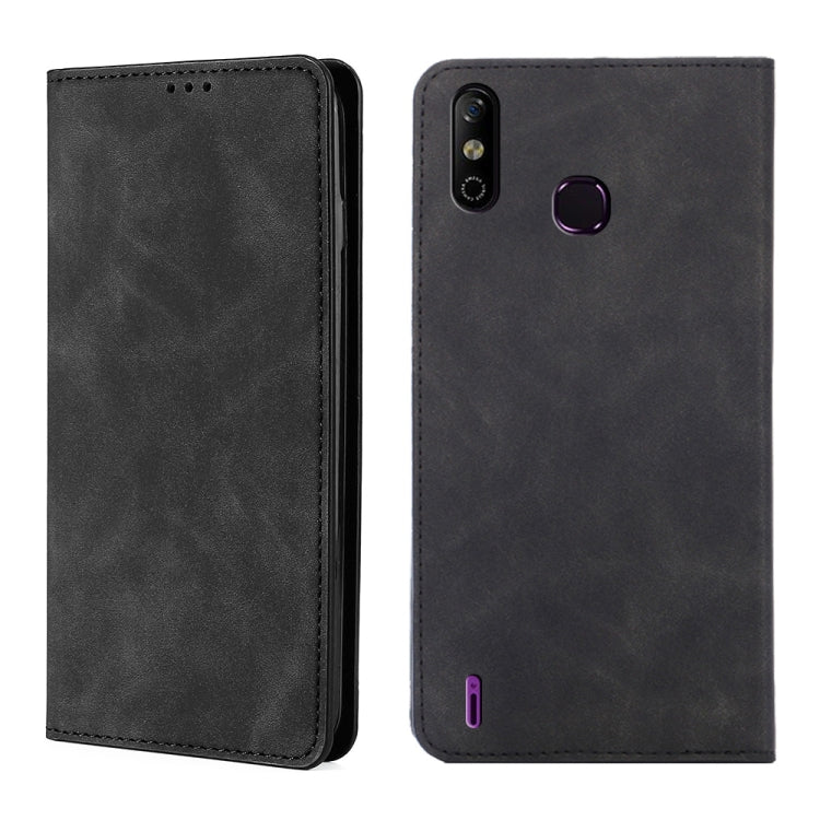 For Infinix Smart 4 X653 Skin Feel Magnetic Horizontal Flip Leather Case with Holder & Card Slots