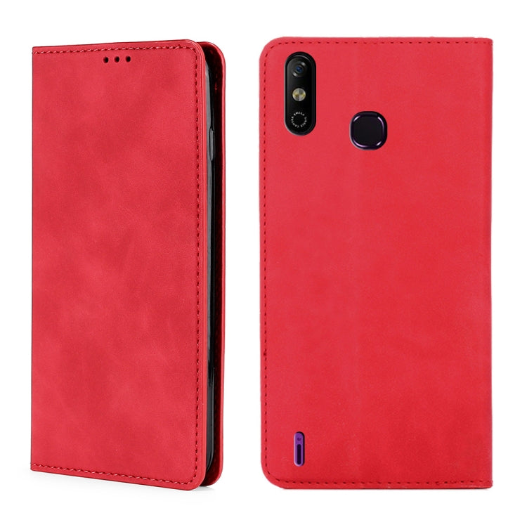 For Infinix Smart 4 X653 Skin Feel Magnetic Horizontal Flip Leather Case with Holder & Card Slots
