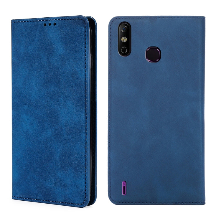 For Infinix Smart 4 X653 Skin Feel Magnetic Horizontal Flip Leather Case with Holder & Card Slots