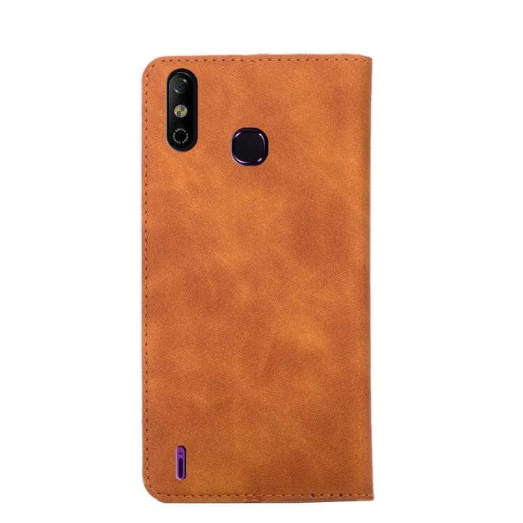 For Infinix Smart 4 X653 Skin Feel Magnetic Horizontal Flip Leather Case with Holder & Card Slots