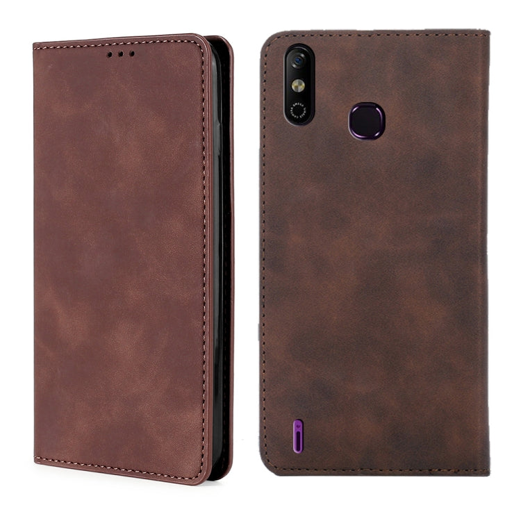 For Infinix Smart 4 X653 Skin Feel Magnetic Horizontal Flip Leather Case with Holder & Card Slots
