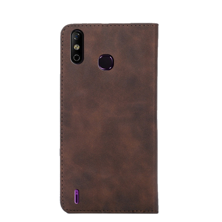 For Infinix Smart 4 X653 Skin Feel Magnetic Horizontal Flip Leather Case with Holder & Card Slots