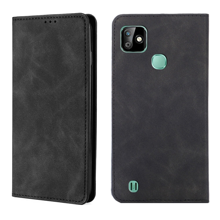 For Infinix Smart HD 2021 X612 Skin Feel Magnetic Horizontal Flip Leather Case with Holder & Card Slots