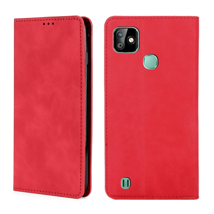 For Infinix Smart HD 2021 X612 Skin Feel Magnetic Horizontal Flip Leather Case with Holder & Card Slots