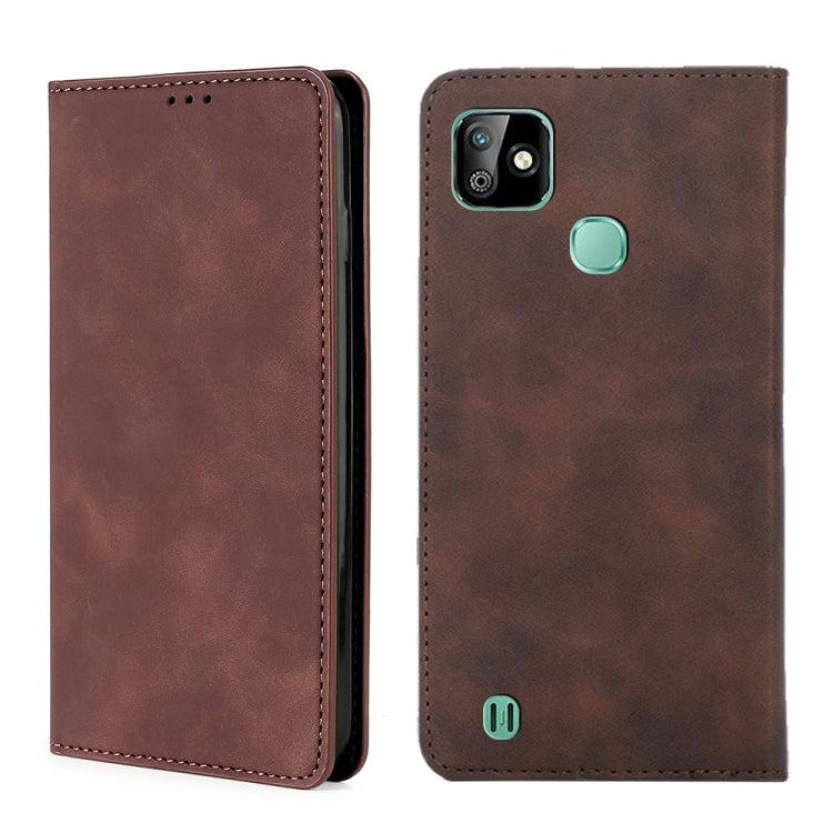 For Infinix Smart HD 2021 X612 Skin Feel Magnetic Horizontal Flip Leather Case with Holder & Card Slots