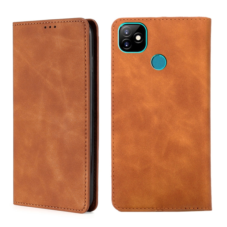 For Infinix Itel Vision 1 Skin Feel Magnetic Horizontal Flip Leather Case with Holder & Card Slots