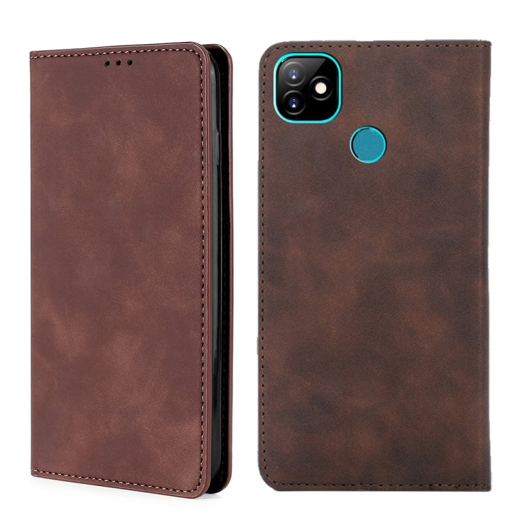 For Infinix Itel Vision 1 Skin Feel Magnetic Horizontal Flip Leather Case with Holder & Card Slots