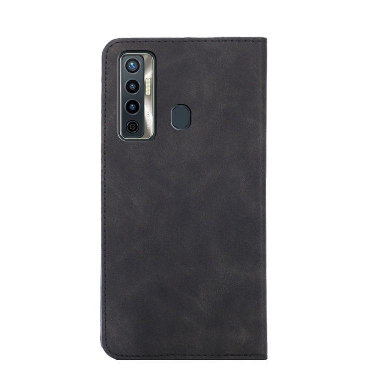 For Tecno Camon 17 Skin Feel Magnetic Horizontal Flip Leather Case with Holder & Card Slots