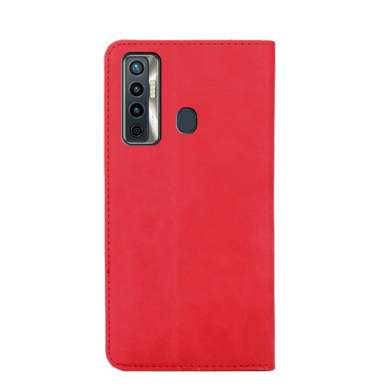 For Tecno Camon 17 Skin Feel Magnetic Horizontal Flip Leather Case with Holder & Card Slots