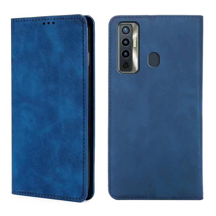 For Tecno Camon 17 Skin Feel Magnetic Horizontal Flip Leather Case with Holder & Card Slots