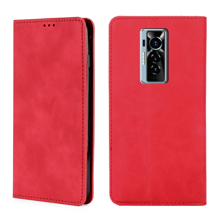 For Tecno Phantom X Skin Feel Magnetic Horizontal Flip Leather Case with Holder & Card Slots
