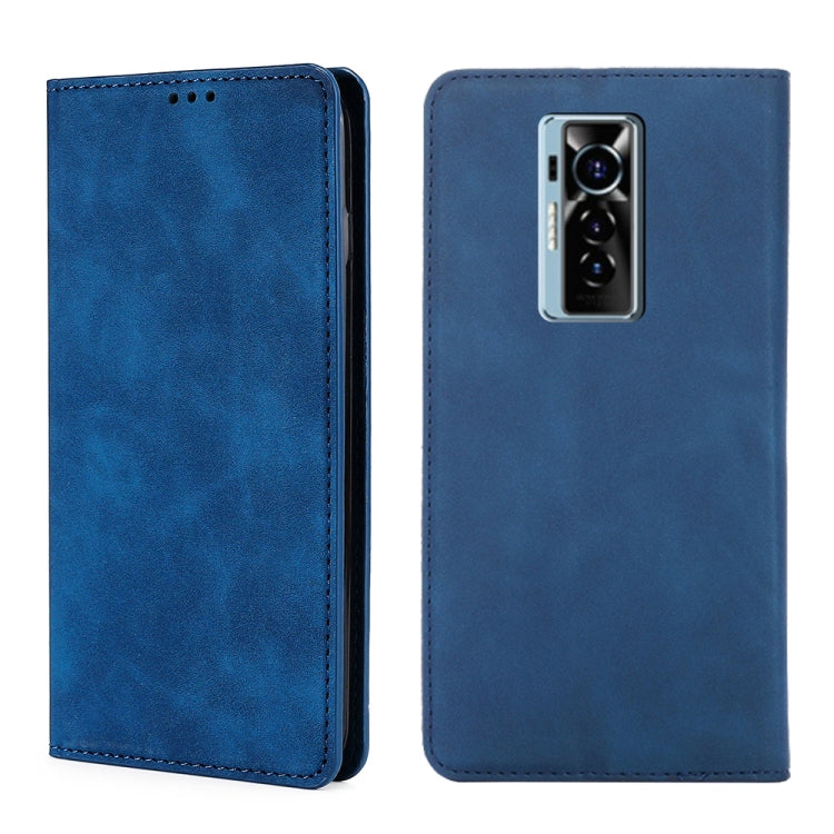 For Tecno Phantom X Skin Feel Magnetic Horizontal Flip Leather Case with Holder & Card Slots