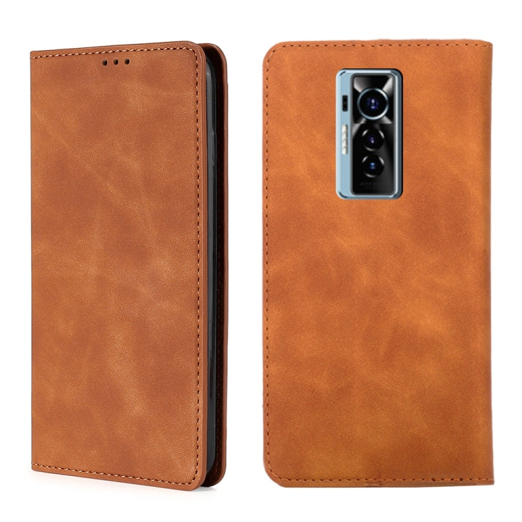 For Tecno Phantom X Skin Feel Magnetic Horizontal Flip Leather Case with Holder & Card Slots