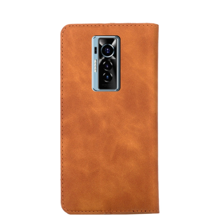 For Tecno Phantom X Skin Feel Magnetic Horizontal Flip Leather Case with Holder & Card Slots