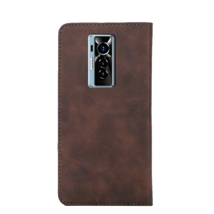 For Tecno Phantom X Skin Feel Magnetic Horizontal Flip Leather Case with Holder & Card Slots