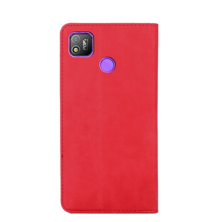 For Infinix Tecno Pop 4 Skin Feel Magnetic Horizontal Flip Leather Case with Holder & Card Slots
