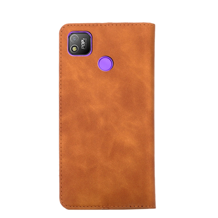 For Infinix Tecno Pop 4 Skin Feel Magnetic Horizontal Flip Leather Case with Holder & Card Slots