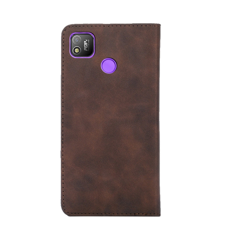 For Infinix Tecno Pop 4 Skin Feel Magnetic Horizontal Flip Leather Case with Holder & Card Slots