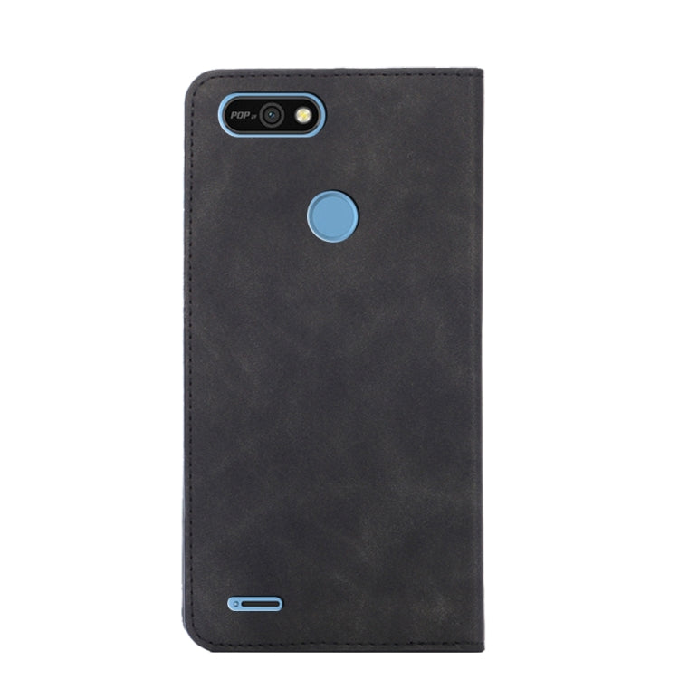 For Tecno Pop 2 / Pop 2 F / Pop 2 Pro / Pop 2 Power / Itel P13 B1F Skin Feel Magnetic Horizontal Flip Leather Case with Holder & Card Slots