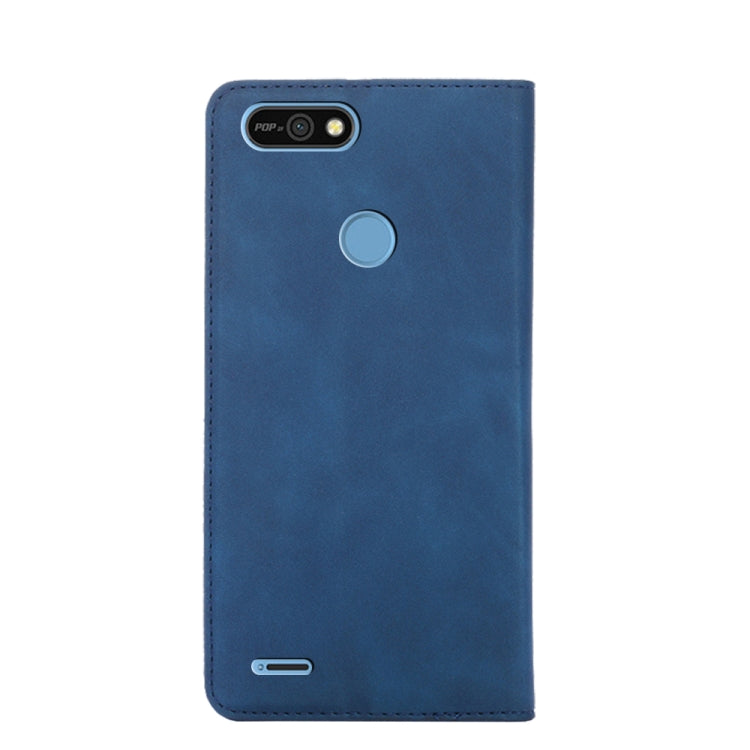 For Tecno Pop 2 / Pop 2 F / Pop 2 Pro / Pop 2 Power / Itel P13 B1F Skin Feel Magnetic Horizontal Flip Leather Case with Holder & Card Slots