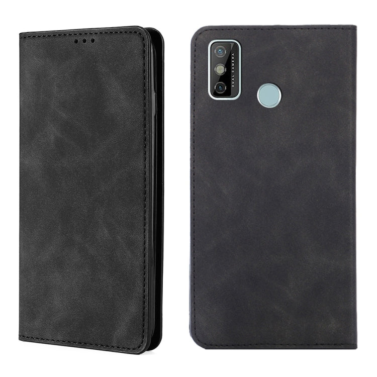 For Tecno Spark 6 GO Skin Feel Magnetic Horizontal Flip Leather Case with Holder & Card Slots