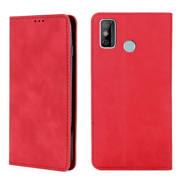 For Tecno Spark 6 GO Skin Feel Magnetic Horizontal Flip Leather Case with Holder & Card Slots