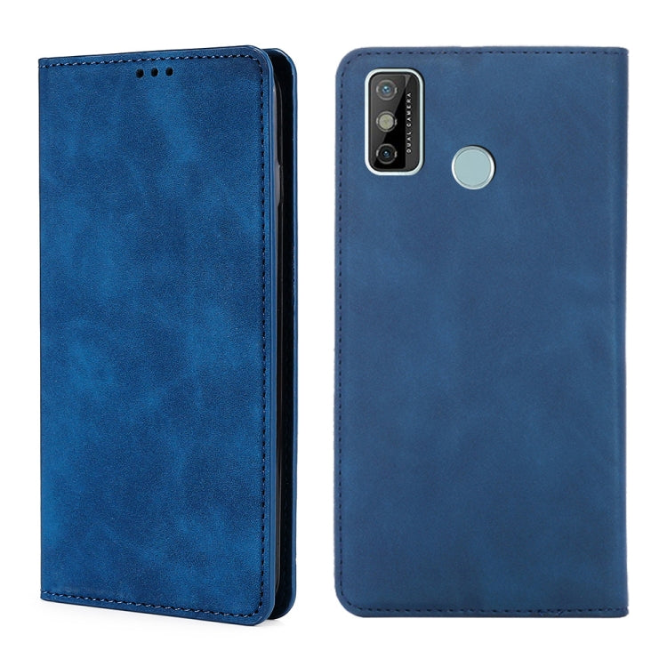 For Tecno Spark 6 GO Skin Feel Magnetic Horizontal Flip Leather Case with Holder & Card Slots