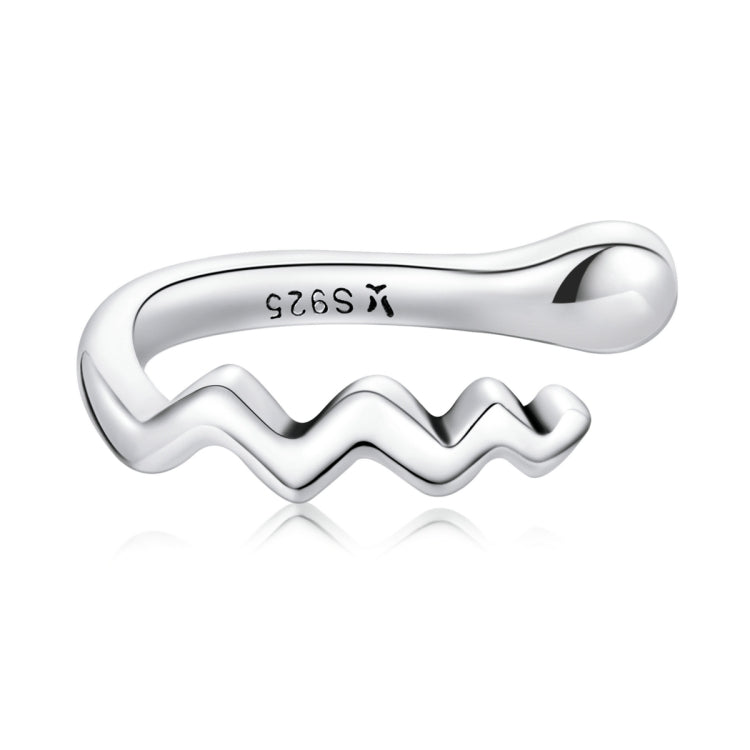 S925 Sterling Silver Wavy Lines Ear Bone Clip Women Earrings