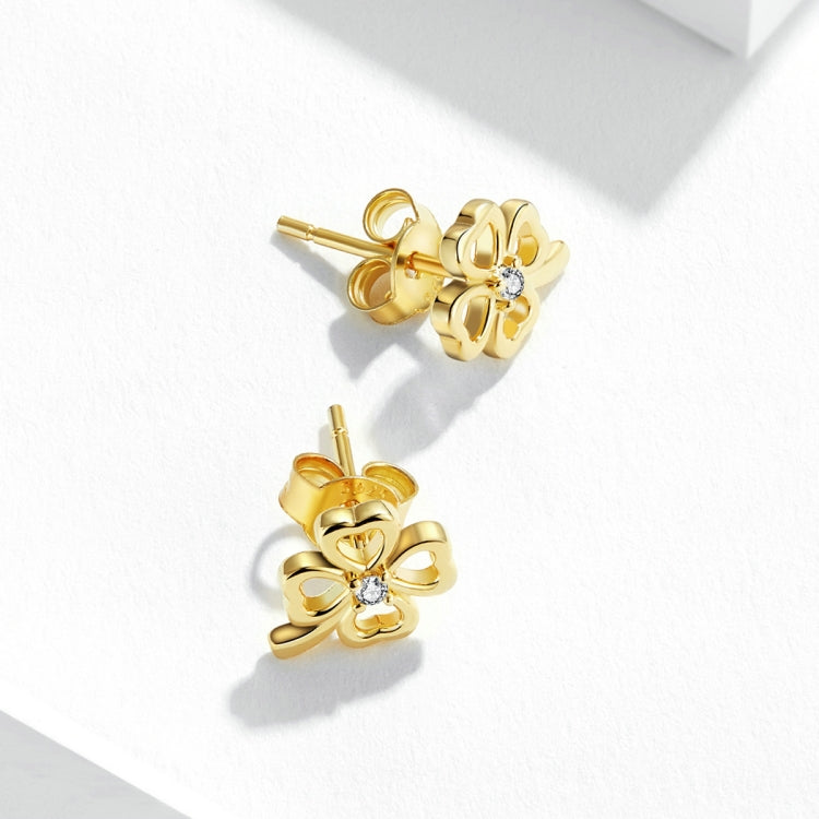 S925 Sterling Silver Lucky Clover Women Earrings